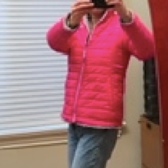 North face hot pink jacket size 14 kids - Picture 1 of 6